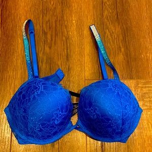Victorias Secret Glitz Lace Push Up Bra 34B